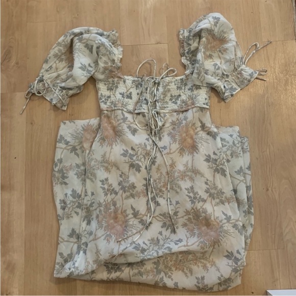 DOEN Vetiver Dress in Salt Floral | Romantic Cottagecore Maxi Dress | Size S - Picture 10 of 10